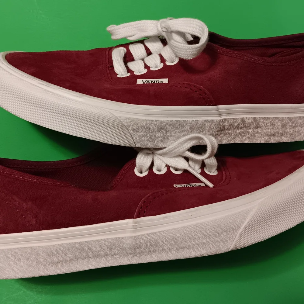 Vans Maroon Canvas Low-Top Sneakers with White Soles